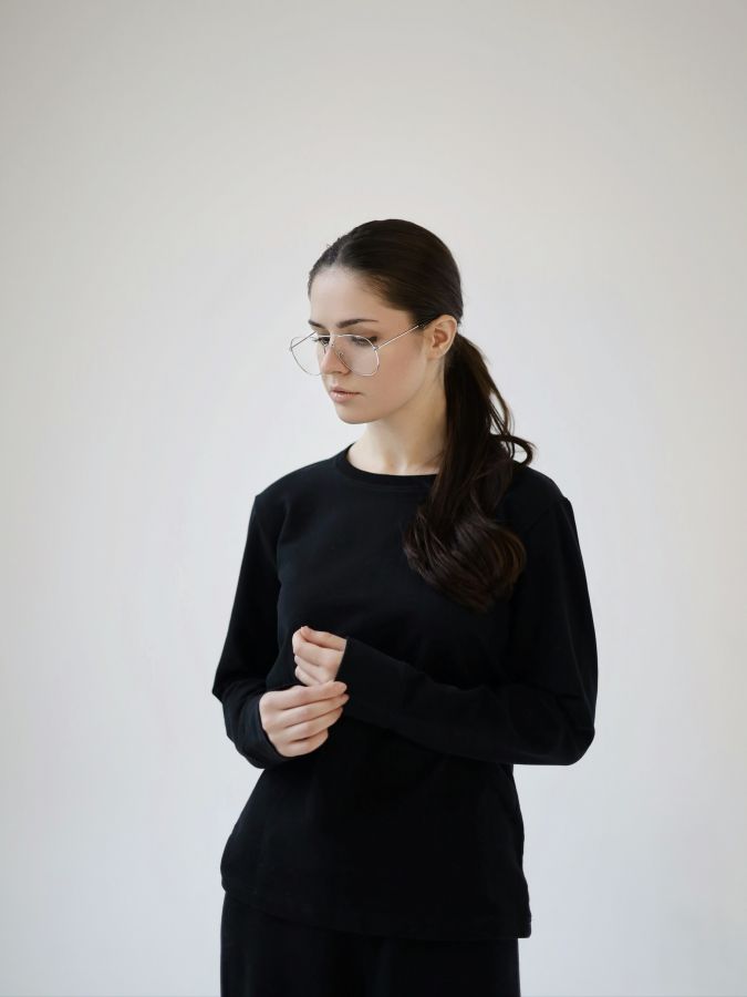 Лонгслив черный