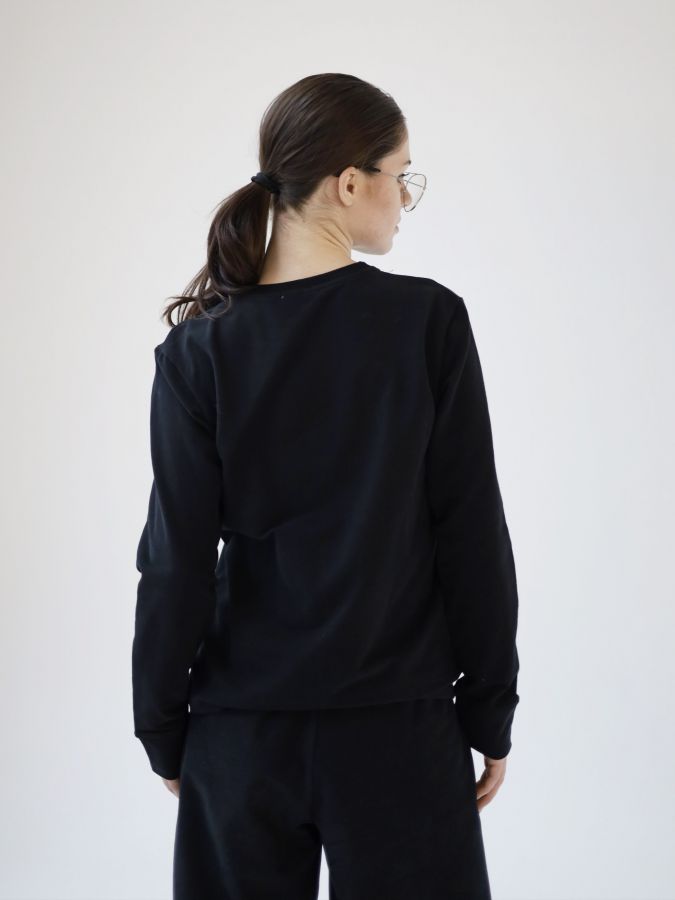 Лонгслив черный