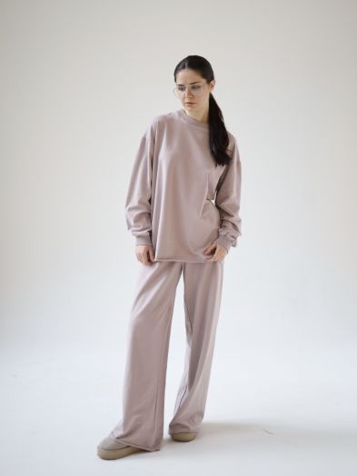 Брюки оверсайз в цвете туман