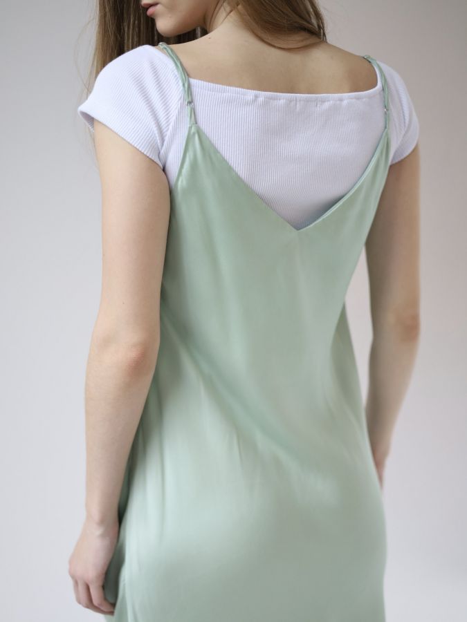 Платье комбинация Finezza из бамбука фисташка