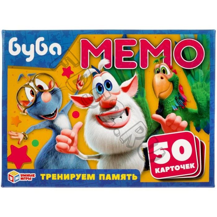 Игра карточная Мемо «Буба», 50 карточек 65х95 мм