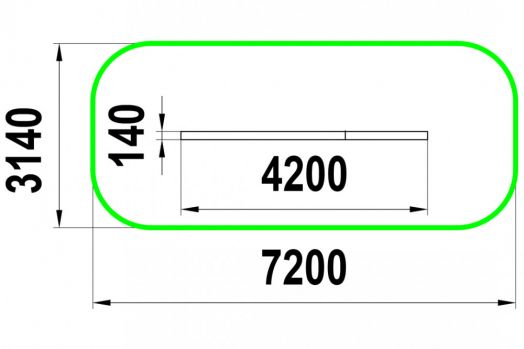Бревно гимнастическое для игровой - спортивной площадки  ББ-1.8