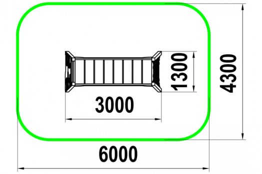 Рукоход для игровой - спортивной площадки  РУ-1.3