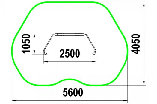 Система турников с кольцами СП-1.47.2 для уличной площадки