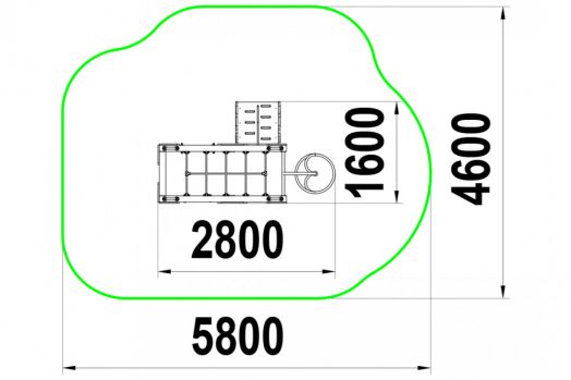 Спортивный комплекс СП-1.107 для детской площадки
