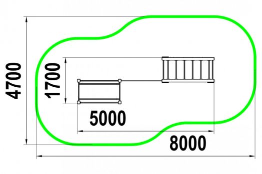 Спортивный комплекс СП-1.102 для детской площадки