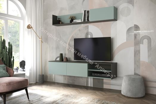 Гостиная VICCO Серый графит/Сумеречный голубой