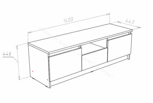 Тумба ТВ Ларго Дуб Сонома