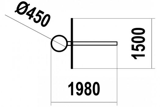 Стойка баскетбольная СП-1.31 для детской игровой площадки