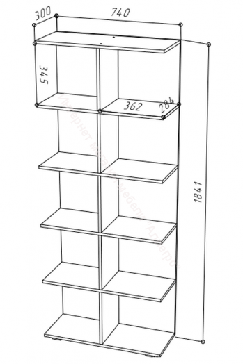 Стеллаж СТ-3 QUANT Дуб Вотан