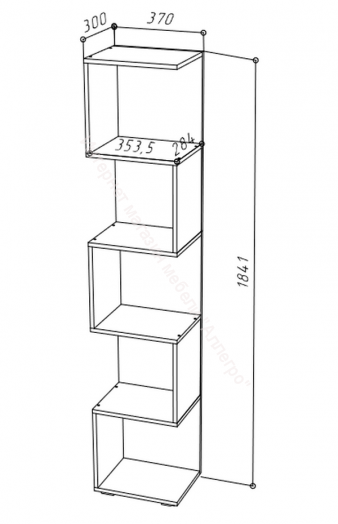 Комплект стеллажей СТ-1 СТ-3 СТ-4 QUANT Белый