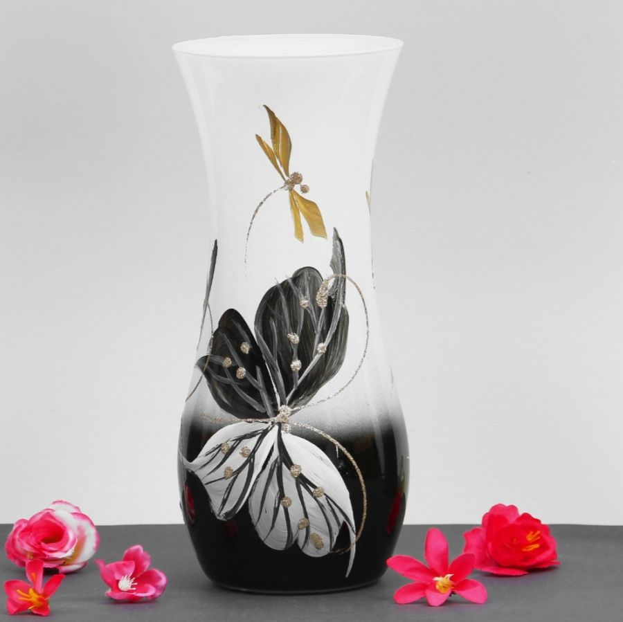 Ваза "Чёрно-белая бабочка"
