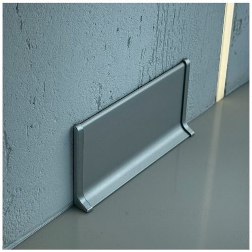 Алюминиевый плинтус SYMETRIC L- образный 100 мм, серебро