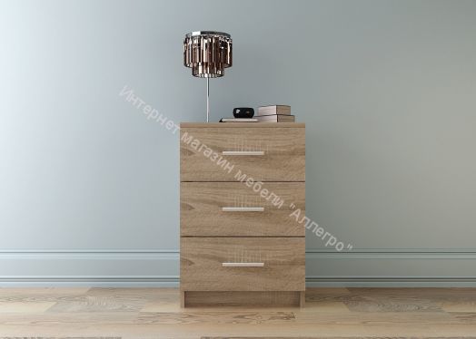 Комод 420 с З-мя ящиками ЛОФТ Дуб Сонома