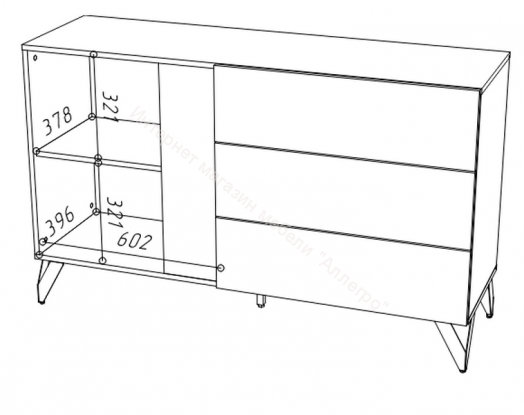 Комод КД-3 RENO Белый