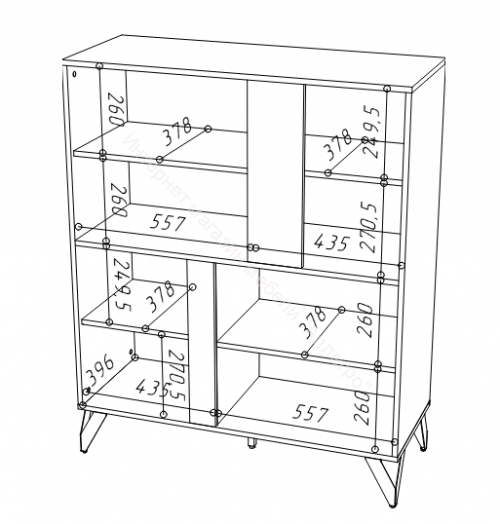Комод КД-2 RENO Белый