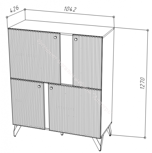Комод КД-2 RENO Белый