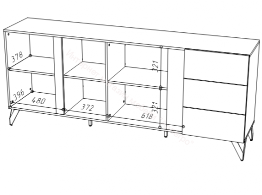 Комод КД-1 RENO Белый