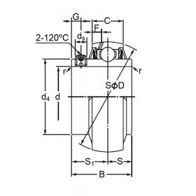 Корпусный подшипник UC 207-20