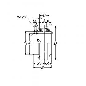 Корпусный подшипник UCS 206 LD1NR