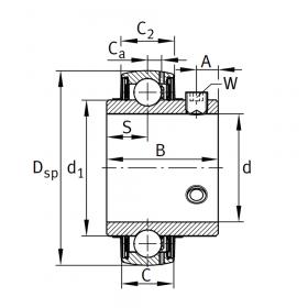 Корпусный подшипник UC 202-10