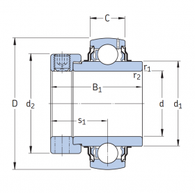 Подшипник YEL 210-2F