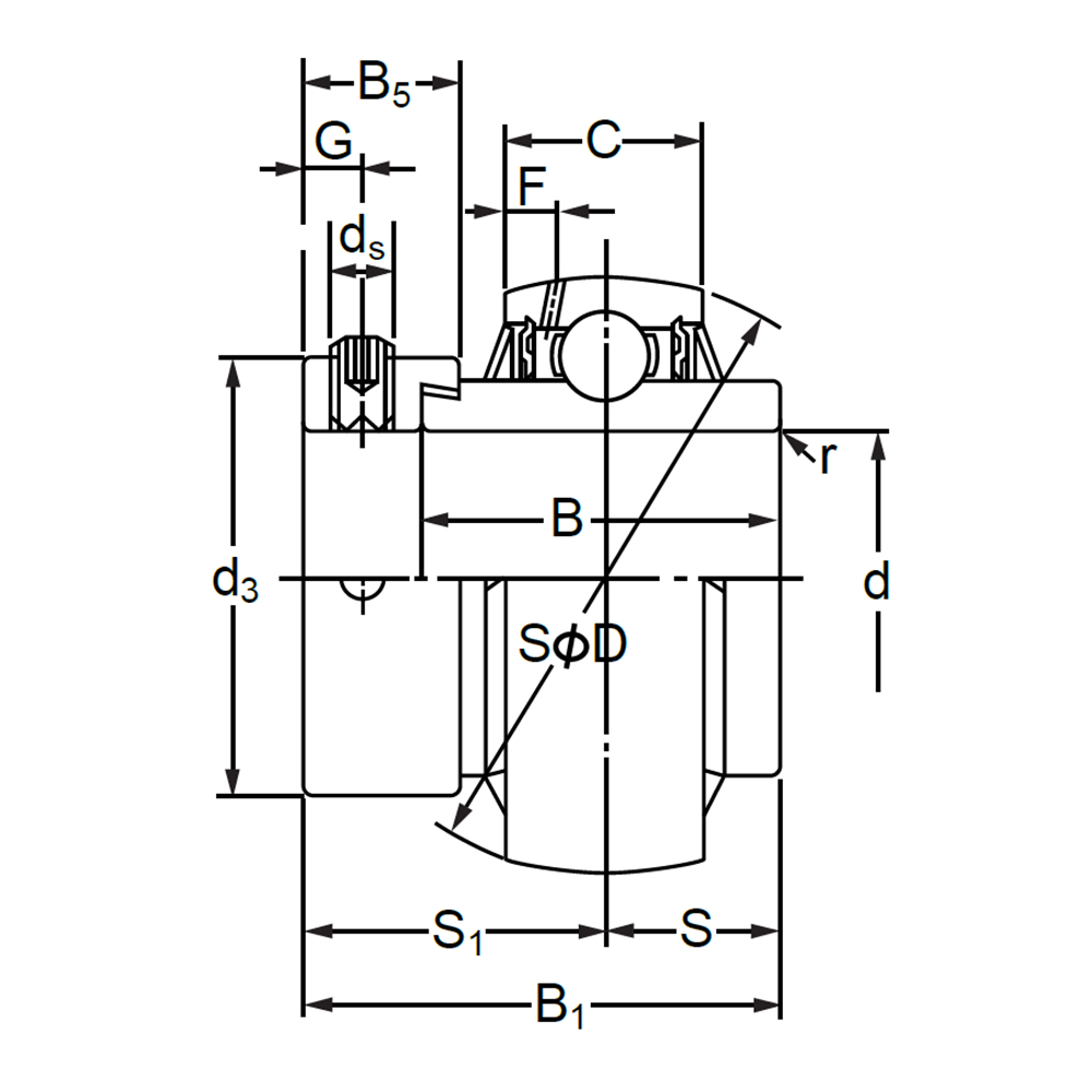 Подшипник SBX1125LLMC3/L738Q1-EL
