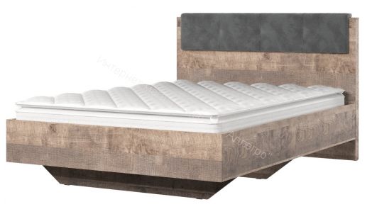 Кровать 140х200 HUGO Дуб Гранж/Серый