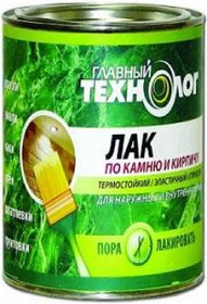 Лак по Камню и Кирпичу Главный Технолог 0.75л Глянцевый Атмосферостойкий, Эластичный.