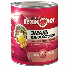 Эмаль для Пола Главный Технолог 2.1л Черная, Износостойкая, Алкидно-Уретановая, Универсальная для Внутренних и Наружных Работ.