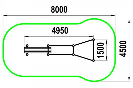 Спортивный комплекс с турниками W-02-014