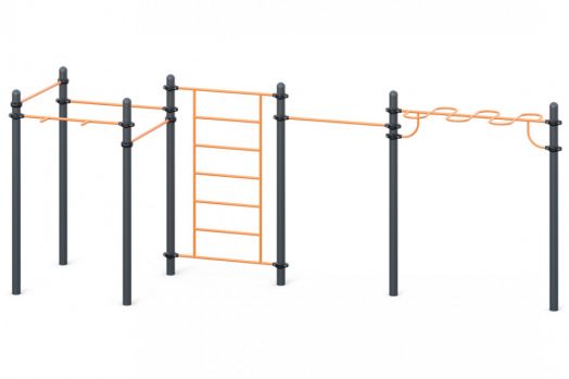 Спортивный комплекс с турниками, рукоходом, шведской стенкой W-01-003