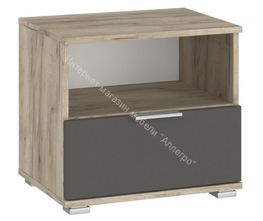 Тумба прикроватная ВЕНЕЦИЯ Дуб серый Крафт/Серый графит