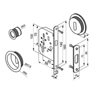 Комплект для раздвижных дверей Morelli MHS-1 L схема