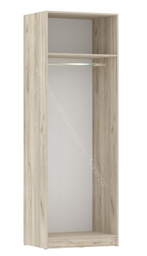 Шкаф 2-х дверный с зеркалом ВЕНЕЦИЯ Дуб серый Крафт/Серый графит