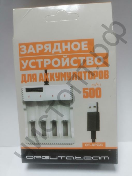 Заряд.уст-во OT-APZ21 Ni-MH/CD, 4 слота, AA/AAA от USB