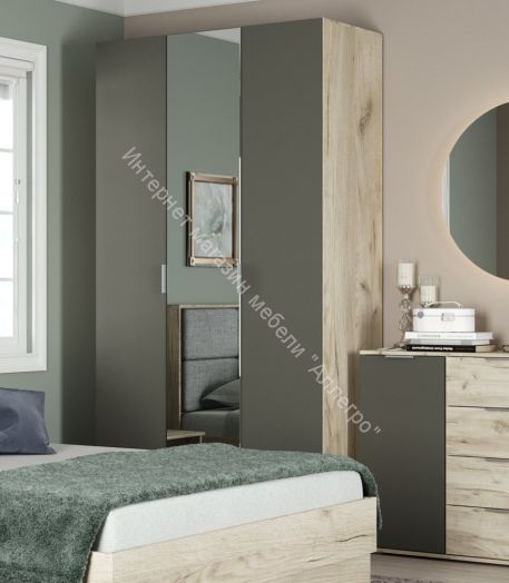Спальня К-1 ВЕНЕЦИЯ Дуб серый Крафт/Серый графит