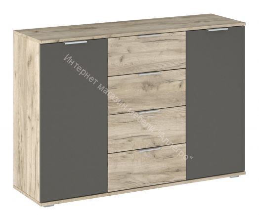 Спальня К-1 ВЕНЕЦИЯ Дуб серый Крафт/Серый графит