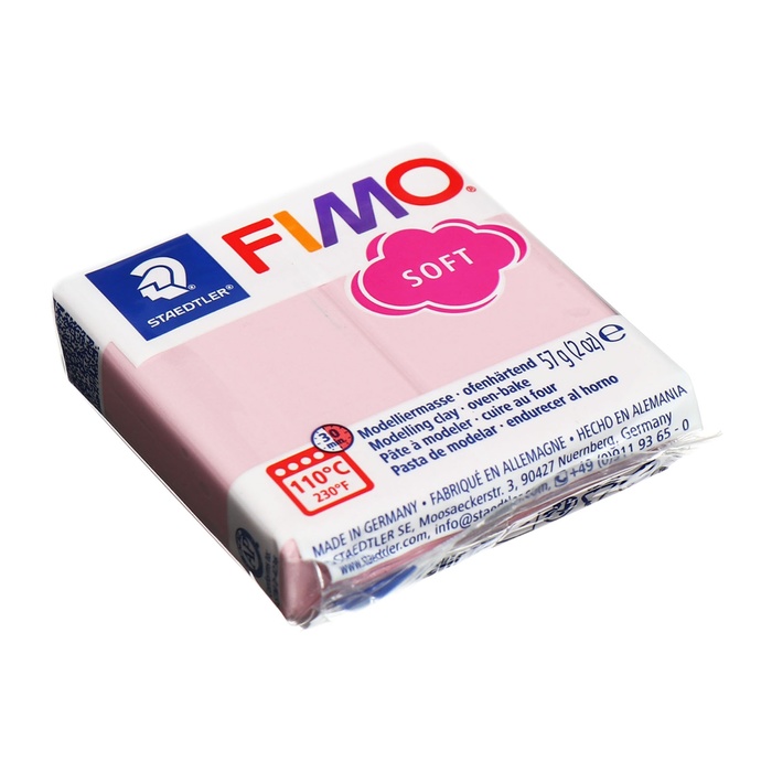 Пластика-полимерная глина запекаемая 57г FIMO soft клубничный крем 8020-T21