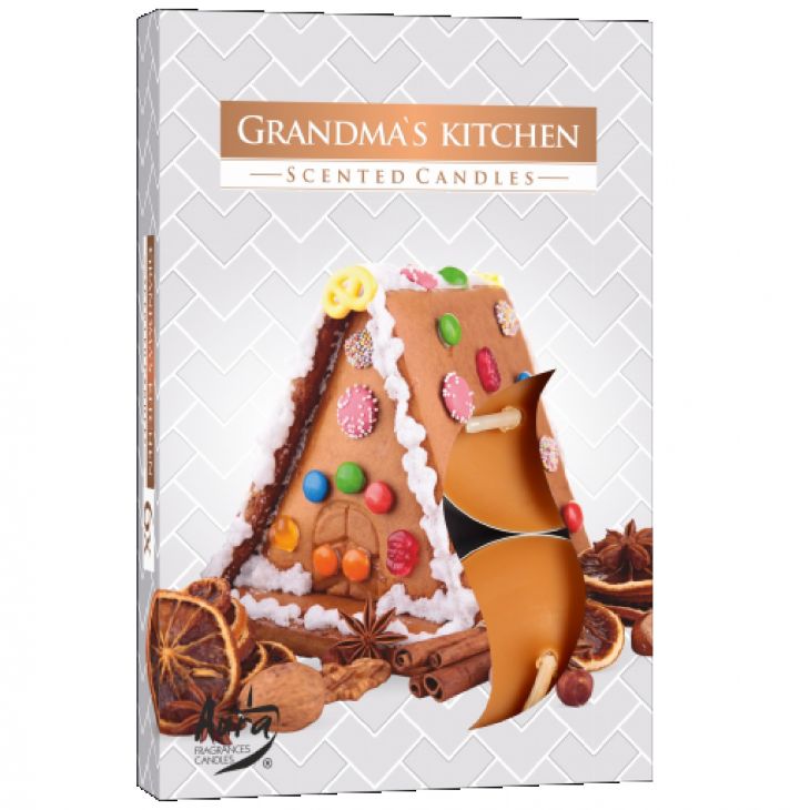 Bispol Ароматические свечи чайные Grandma's Kitchen, 6 шт.