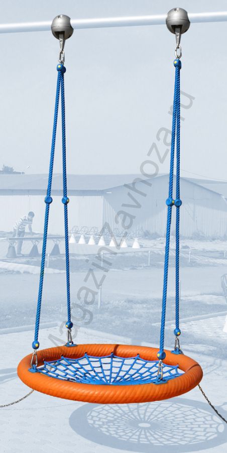Качели-гнездо 132 см высота 275 см с креплением на трубу или к потолку