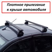 Багажник на крышу Lada Granta (sedan / liftback / hatchback), ED, чёрные крыловидные дуги