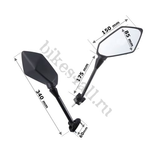 Зеркала Kawasaki Ninja 400R / 650 / 650R / ER-6F / Z1000SX