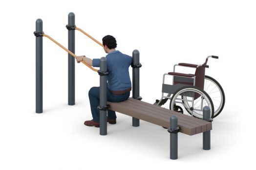 Брусья наклонные W-07.004 для маломобильной группы населения