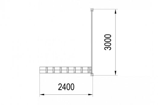 Забор с наклонной доской ПП-1.2 для полосы препятствий