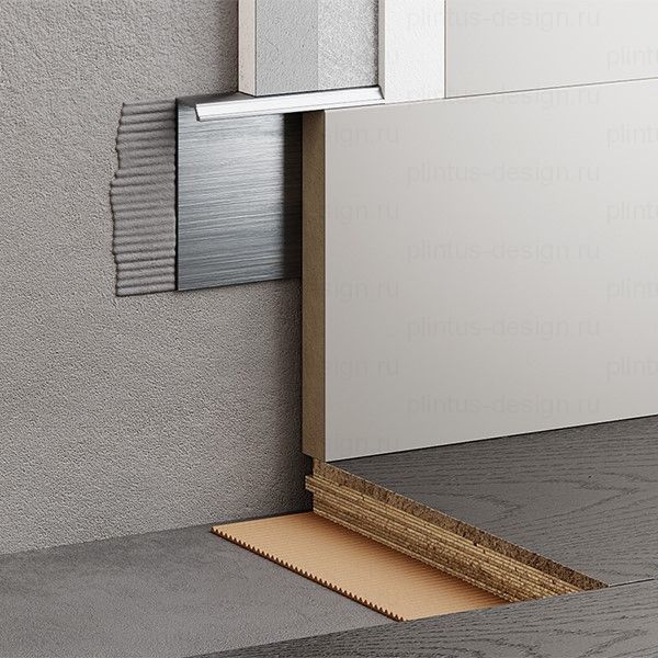 Скрытый плинтус Мини ФЕСО 50 мм Анодированный