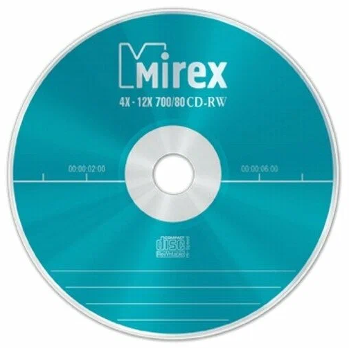 Диск оптический перезаписываемый CD-RW Mirex 700 Mb