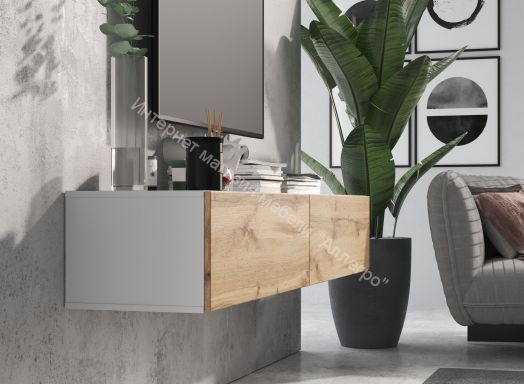 Тумба ТВ 180 SOMERO Белый/Дуб Вотан