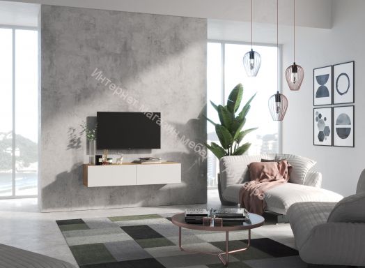 Тумба ТВ 140 SOMERO Дуб Вотан/Белый