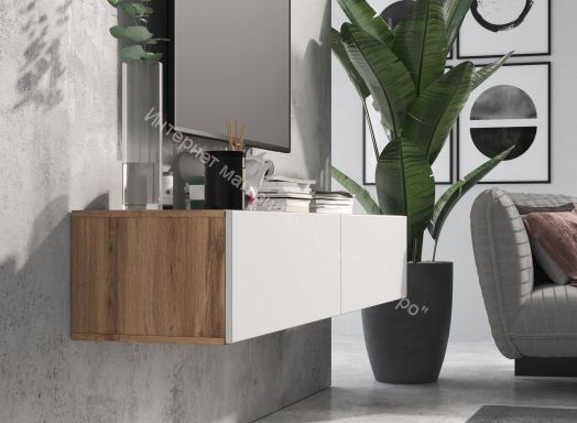 Тумба ТВ 180 SOMERO Дуб Вотан/Белый